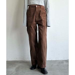 マルチサイズ パンツ コーデュロイワイドレッグパンツ レディース