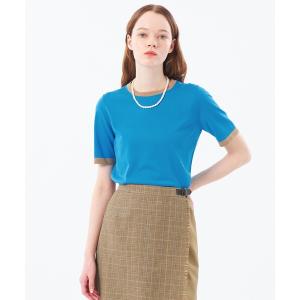 ニット セーター リネンミックスバイカラーニット レディース