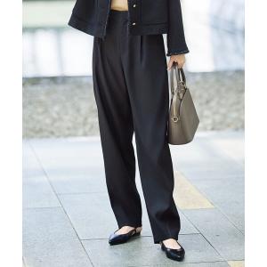 パンツ デニムライクツイルカーブテーパード パンツ レディース