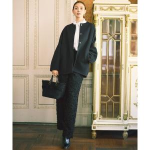 パンツ カットジャカード パンツ レディース