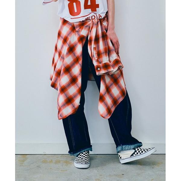 ブラウス シャツ B2918 ヴィンテージオンブレーシャツ レディース