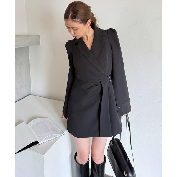 ワンピース ウエストタックケープミニワンピース