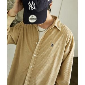 シャツ 別注U.S. POLO ASSN./ユーエスポロアッスン/ ワンポイント刺繍コーデュロイシャツ/オーバーサイズ(限定展開) メンズ