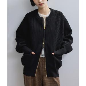 カーディガン 「WEB限定」・「サステナブル」ジップニットカーディガン レディース