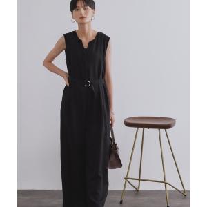 サロペット オーバーオール 「Can Cam掲載」麻混ベルト付きオールインワン「洗濯機洗い可」 レディース