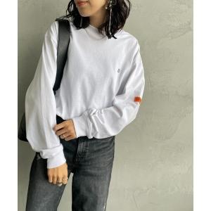 tシャツ 「UNIVERSAL OVERALL/ユニバーサルオーバーオール」 別注 ワンポイントロゴ刺繍 ロングスリーブTシャツ レディース メンズ
