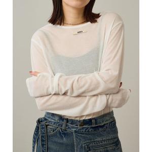 tシャツ NUDEDシアーリブフライスプルオーバー レディース