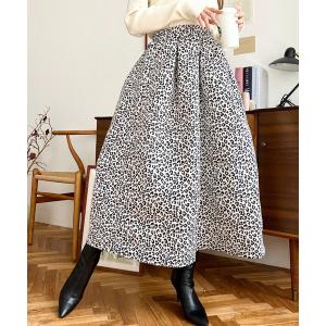 スカート ゴブランジャガードフレアスカート
