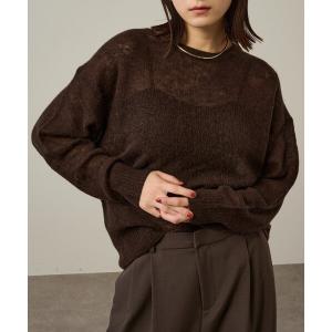 ニット セーター シアーニットプルオーバー レディース