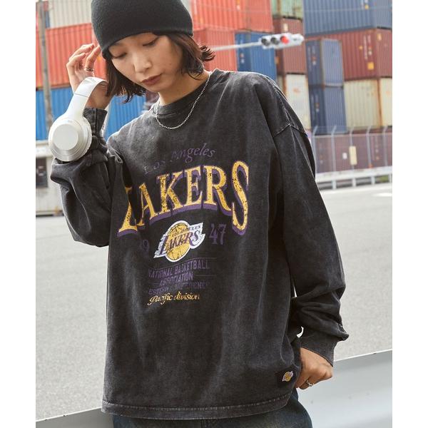 tシャツ NBA/エヌビーエー 別注 チームロゴ刺繍/プリント ヴィンテージ加工 ビッグシルエットロ...