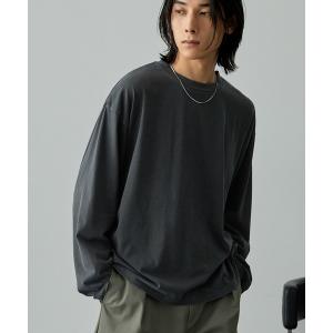 tシャツ ヴィンテージライク ピグメント加工 プレーティング オーバーサイズロンT メンズ レディース