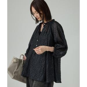ブラウス シャツ ドットジャガードブラウス レディース