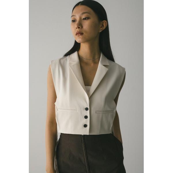 ベスト ジレ ショートテーラーベスト レディース