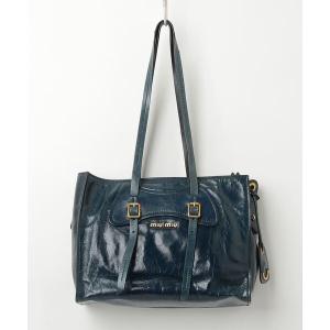 「miu miu」 ハンドバッグ - ネイビー レディース