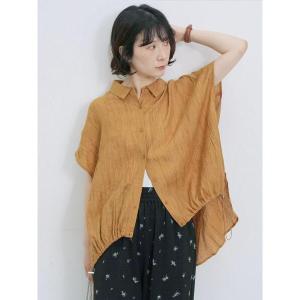 ブラウス シャツ 裾ドロスト楊柳シャツ レディース