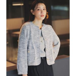 ANY SIS（エニィスィス） ジャケット ノーカラージャケット ツイード