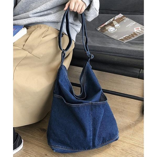 ショルダーバッグ バッグ デニム ワンハンドル トート ショルダーバッグ レディース