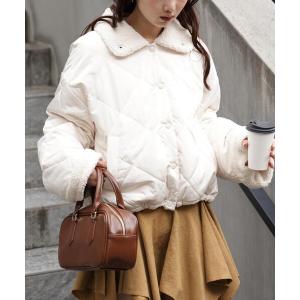 ブルゾン アウター 裏ボアキルティングジャケット レディース