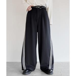 ワイドパンツ パンツ オーバーサイズカーブトラックパンツ メンズ レディース