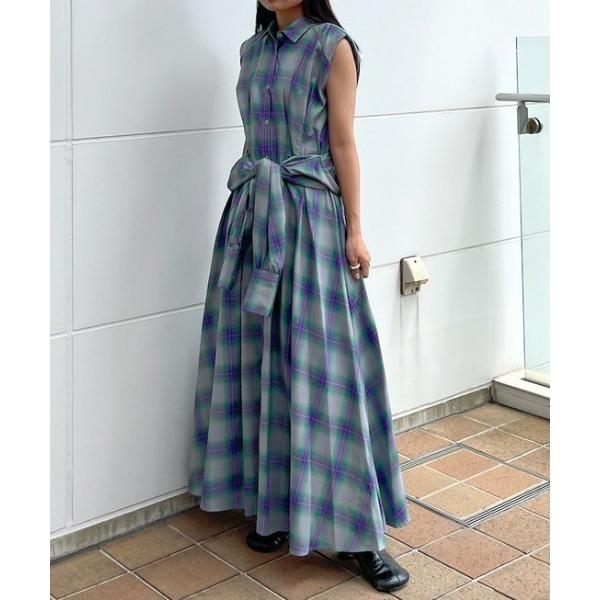 ワンピース 3WAY OMBRE CHECK FLARE DRESS