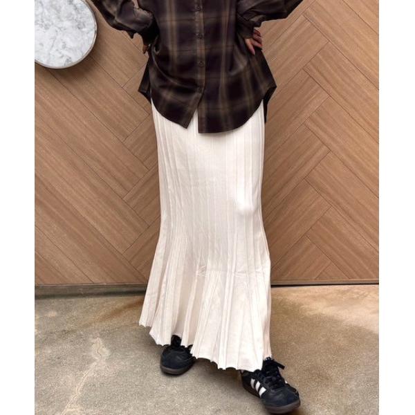 スカート PLEATS CORSET KNIT SKIRT