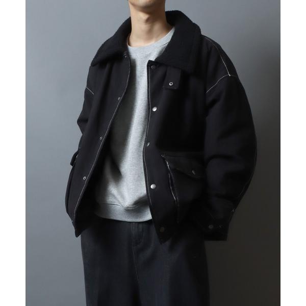 ブルゾン アウター ANPAS Boa Collar Duck Coverall Jacket/別注...