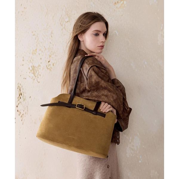 トートバッグ Victoria ヴィクトリア ベルトトラペーズトートバッグ レディース