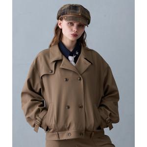 コート アウター ブルゾン風トレンチジャケット レディース