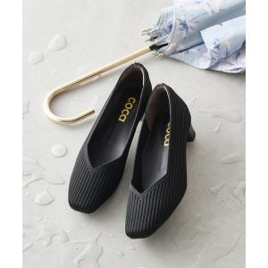 パンプス 撥水 ベーシックニットパンプス