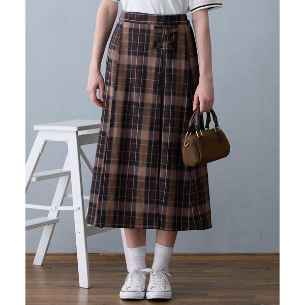 スカート チェックプリーツセットスカート