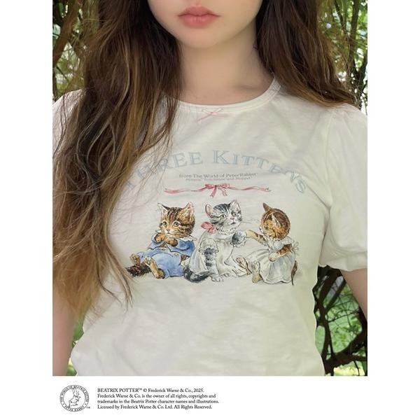 tシャツ 「Peter Rabbit(TM)」THREE KITTENS   TEE レディース