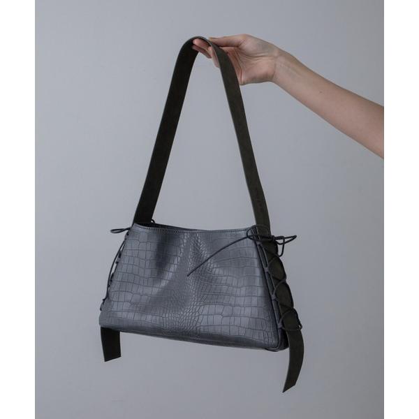 ハンドバッグ サイドリボン配色ハンドバッグ