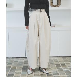 パンツ 「再入荷」カーブシルエットタックパンツ レディース