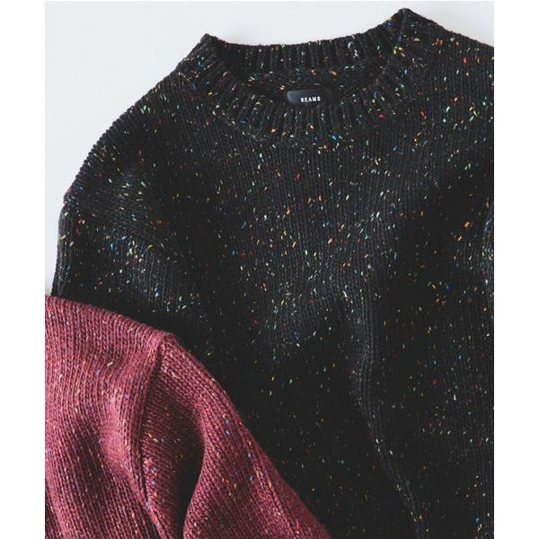 セーター ニット 3ゲージ カラーネップ クルーネック ニット メンズ レディース