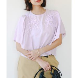 ブラウス シャツ 「手洗いOK」コード刺繍 ブラウス（S〜M） レディース