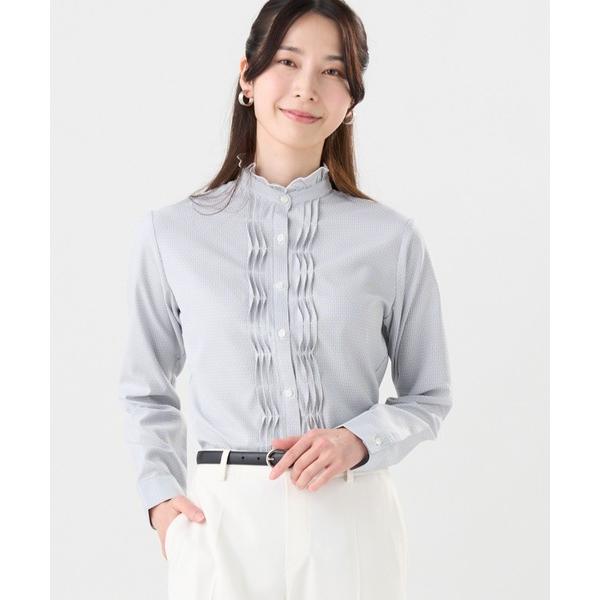 ブラウス シャツ COFREX  ひねりピンタックブラウス 長袖 レディースデザインシャツ レディー...