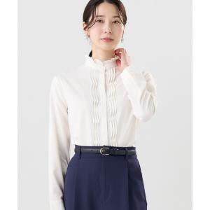 ブラウス シャツ COFREX  ひねりピンタックブラウス 長袖 レディースデザインシャツ レディース