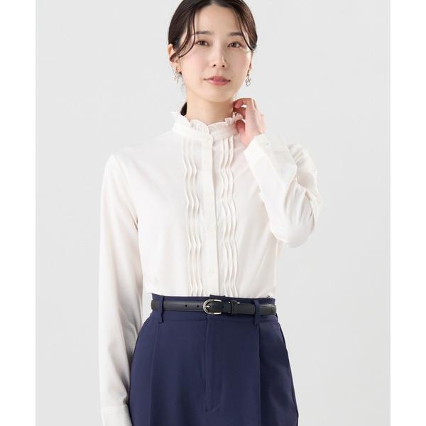 ブラウス シャツ COFREX  ひねりピンタックブラウス 長袖 レディースデザインシャツ レディー...