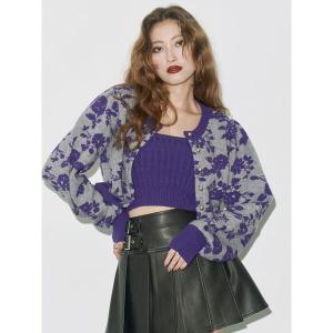 ニット セーター フラワーアンサンブルニットトップス レディース