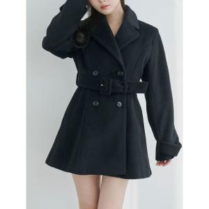 コート アウター ダブルテーラードコート レディース