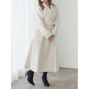 コート アウター ダブルテーラードロングコート レディース
