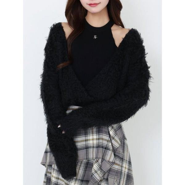 ニット セーター カシュクールドッキングニットTOP レディース