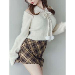 ニット セーター シャツカラーアンサンブルニットTOP レディース
