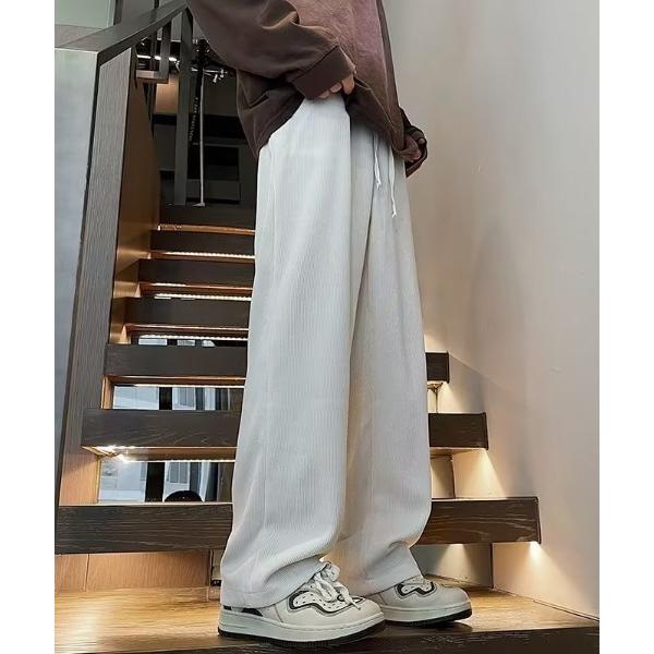 パンツ コーデュロイ ルーズストレートパンツ メンズ レディース