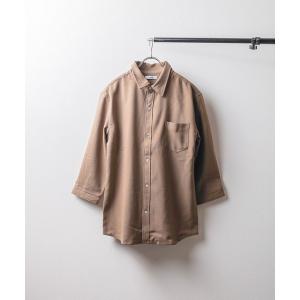A DAY IN THE LIFE シャツ リネン シャンブレー ジャスト 7分袖 シャツ