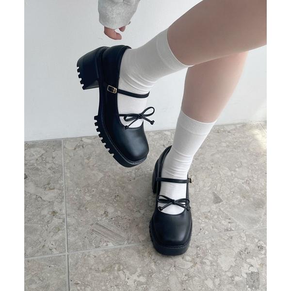 バレエシューズ パンプス 2025秋冬新作 「 メリージェーン スニーカー 」リボンストラップ メリ...