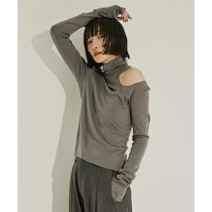 tシャツ 「JOHN LAWRENCE SULLIVAN/ジョンローレンスサリバン」WOOL RIB HOLLOWED OUT TURTLE NECK