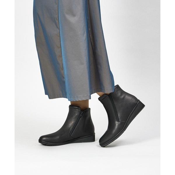 ブーツ 「防滑」「3E」サイドゴアショートブーツ レディース