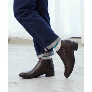 ブーツ 「WEB限定」「レイン対応」サイドファスナーショートブーツ レディース