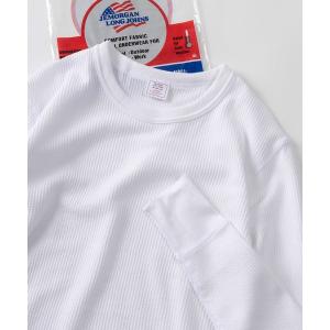 tシャツ 「87」「JEMORGAN/ジェーイーモーガン」ワッフル/フライス クルーネック ロングスリーブ Tシャツ/無地Ｔ/パックT/インナーウェア メンズ レディース
